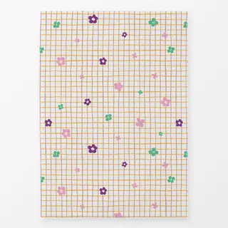 Geschirrtücher Karo mit Blumen - Magic