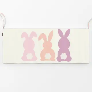Bankauflage Hasen Pink Lila Pastell