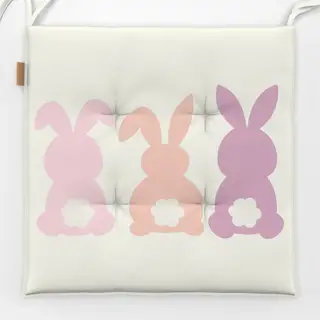 Sitzkissen Hasen Pink Lila Pastell