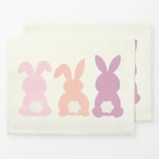 Tischset Hasen Pink Lila Pastell