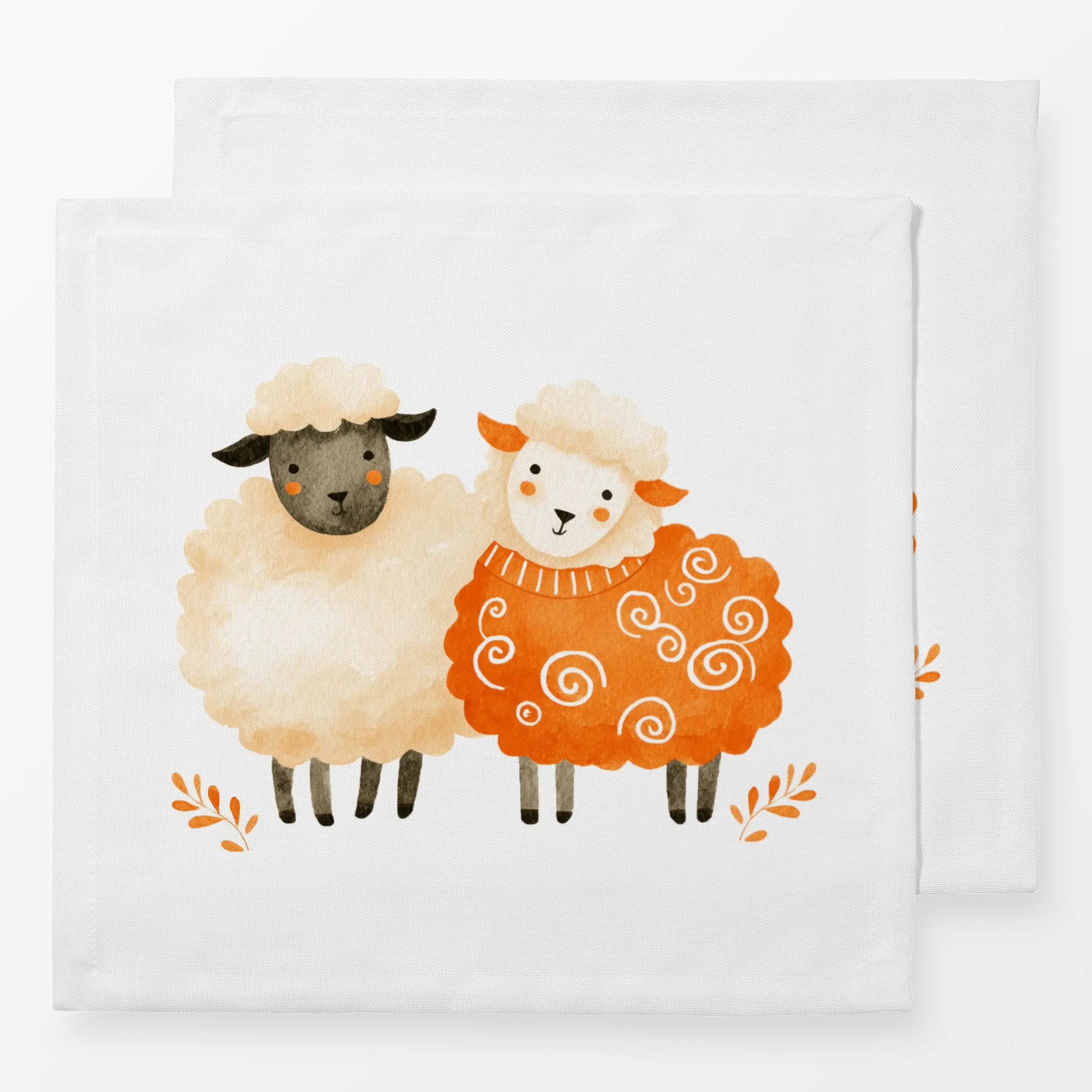 Servietten Winterwolle und Schafgeplauder - Herbst, Tiere, Winter - von „Uta Naumann"; Natur, Kinder, niedlich, klassisch, c...