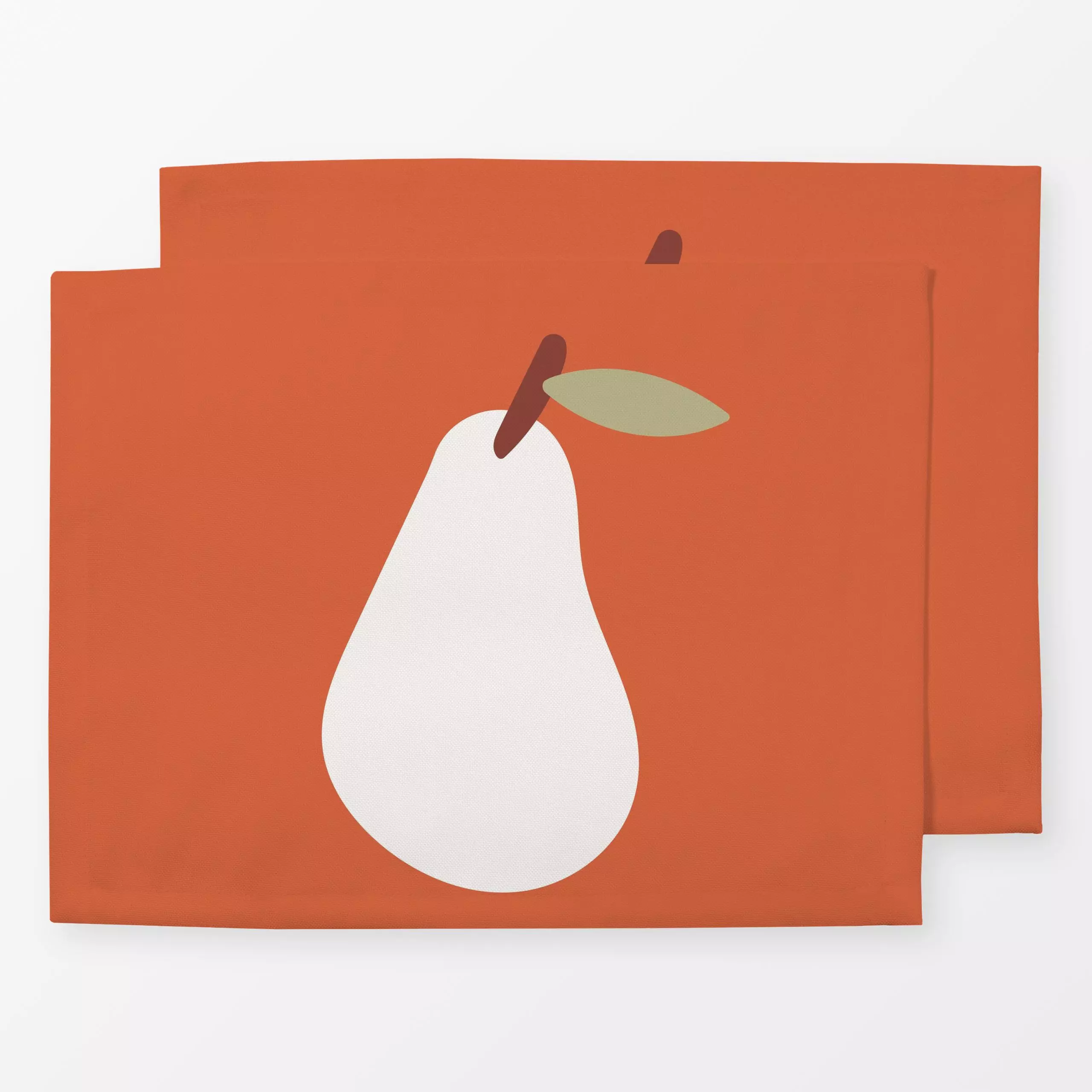 Tischset Pear Beige Red - Herbst, Früchte - von „Jana Driver"; Obst, Birne, Herbst, Birnen, Herbstdeko, herbstlich, herbstko...