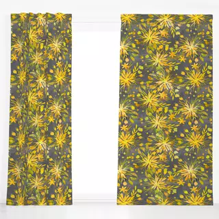 Dekovorhang Yellow Flower Fantasy