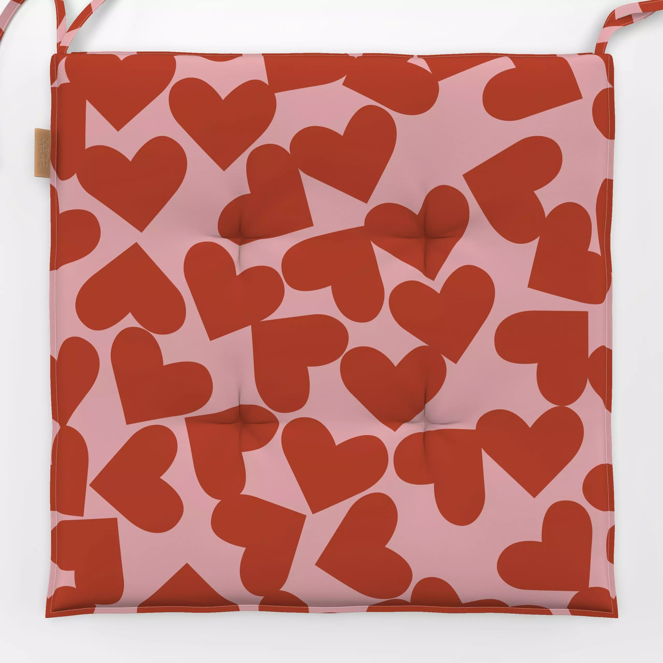 Sitzkissen Magical Hearts Red - Weihnachten, Anlässe - von „Jana Driver"; rosa, Love, Herzen, Weihnachten, rot, christmas, h...