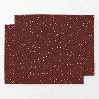 Tischset Snowy Dots brick red