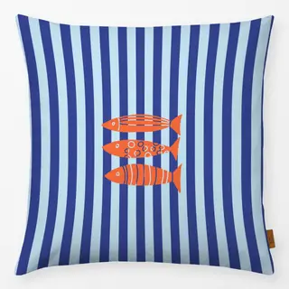 Kissen Small Fish on Stripes