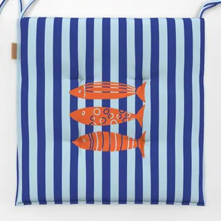 Sitzkissen Small Fish on Stripes