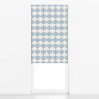 Raffrollo Ornament blue