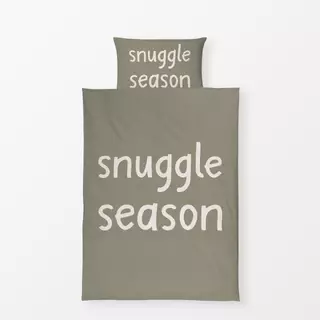 Bettwäsche Snuggle Season Spruch Grün