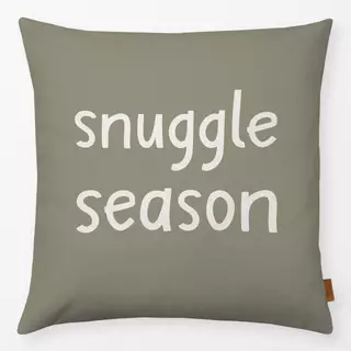 Kissen Snuggle Season Spruch Grün