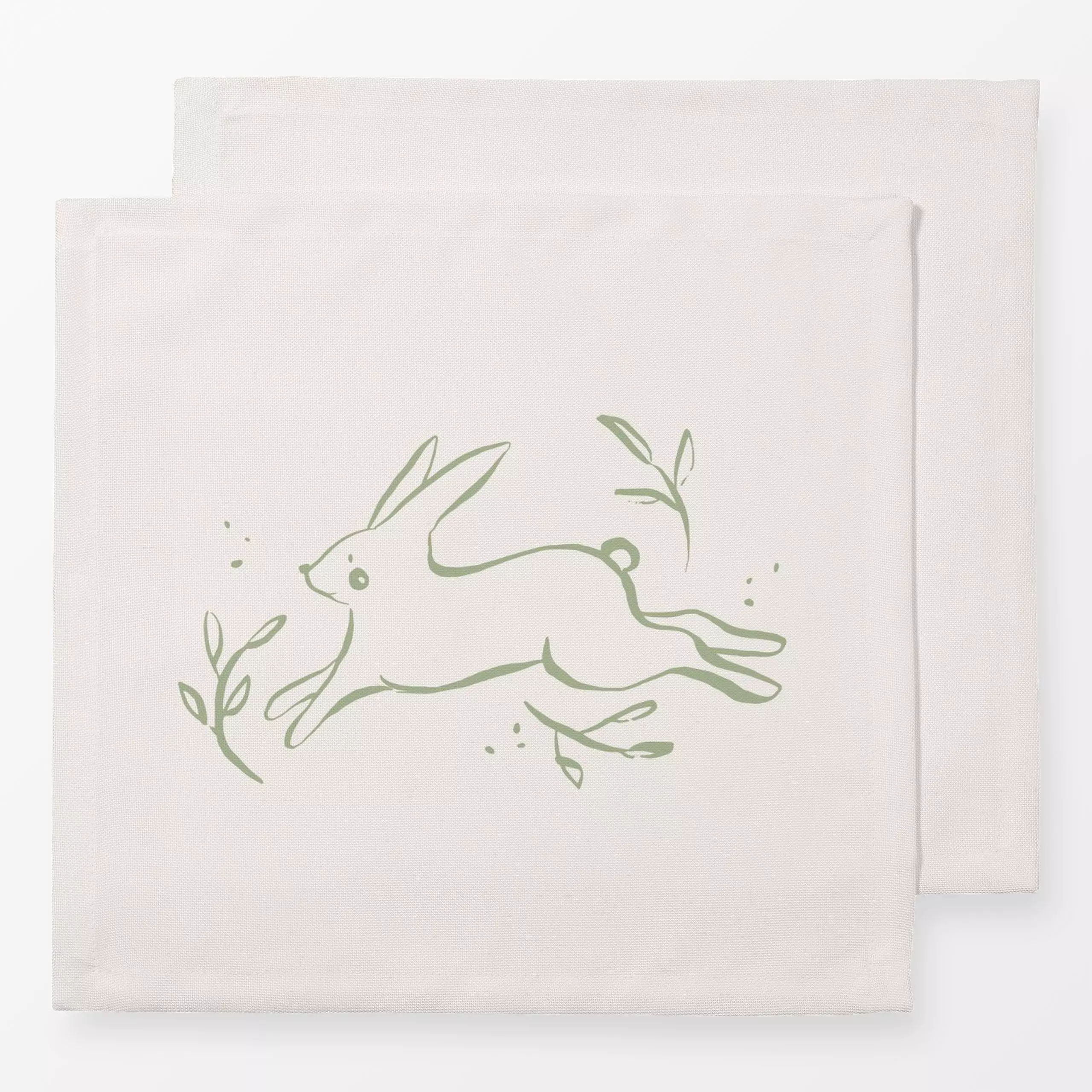 Servietten Spring Bunny - Frühling, Anlässe, Ostern - von „Kruth Design"; Hase, Ostern, Osterhase, geschenkidee, Osternest, ...