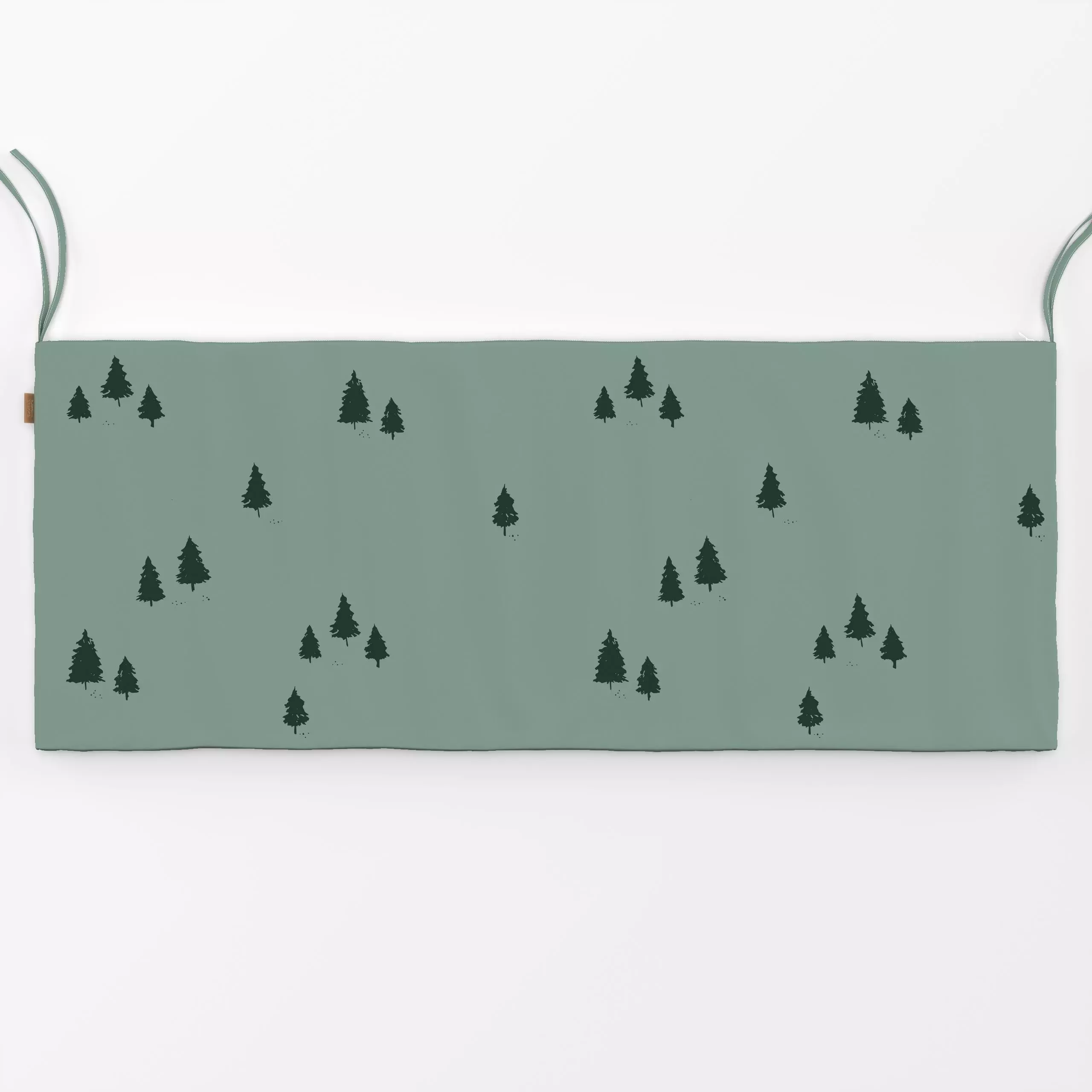 Bankauflage Wintertrees granite green - Herbst, Natur & Landschaft, Winter - von „Katrin Graff"; minimal, Wald, Weihnachten,...