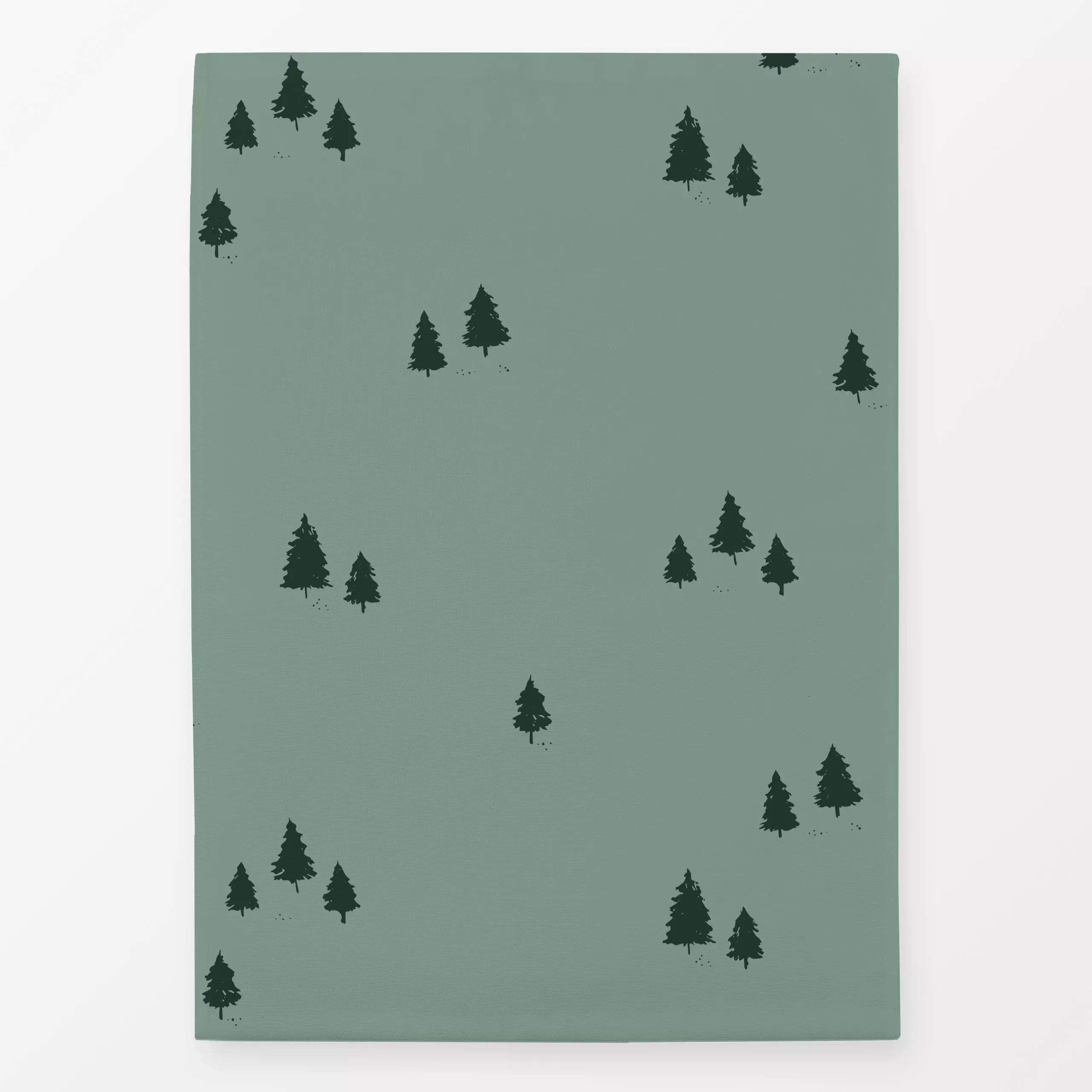 Geschirrtücher Wintertrees granite green - Herbst, Natur & Landschaft, Winter - von „Katrin Graff"; minimal, Wald, Weihnacht...