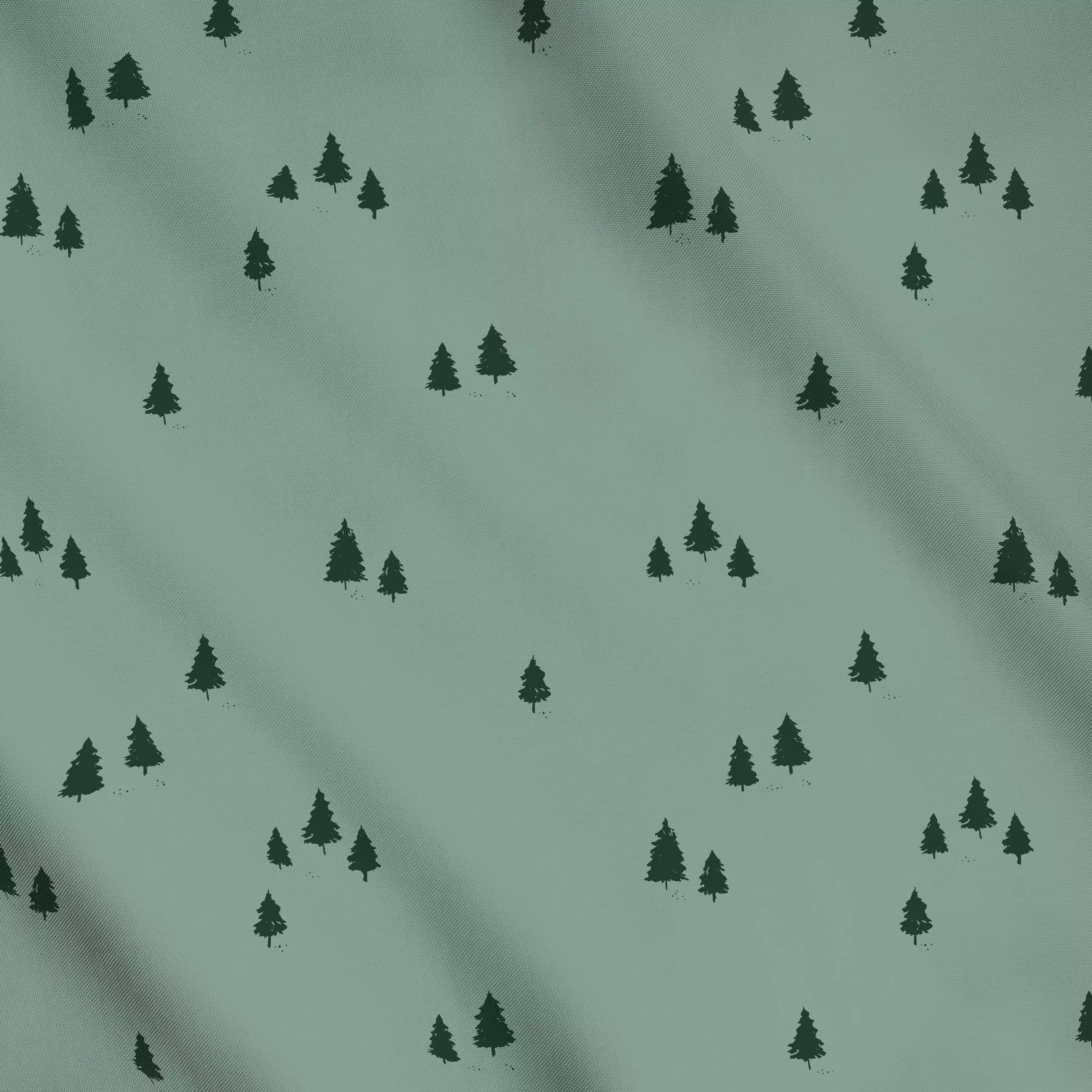 Meterware Wintertrees granite green - Herbst, Natur & Landschaft, Winter - von „Katrin Graff"; minimal, Wald, Weihnachten, w...