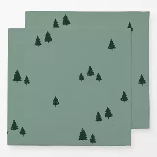 Servietten Wintertrees granite green