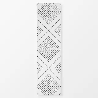 Tischläufer Boho schwarz weiß