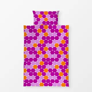 Bettwäsche Punkte groß Pink Orange