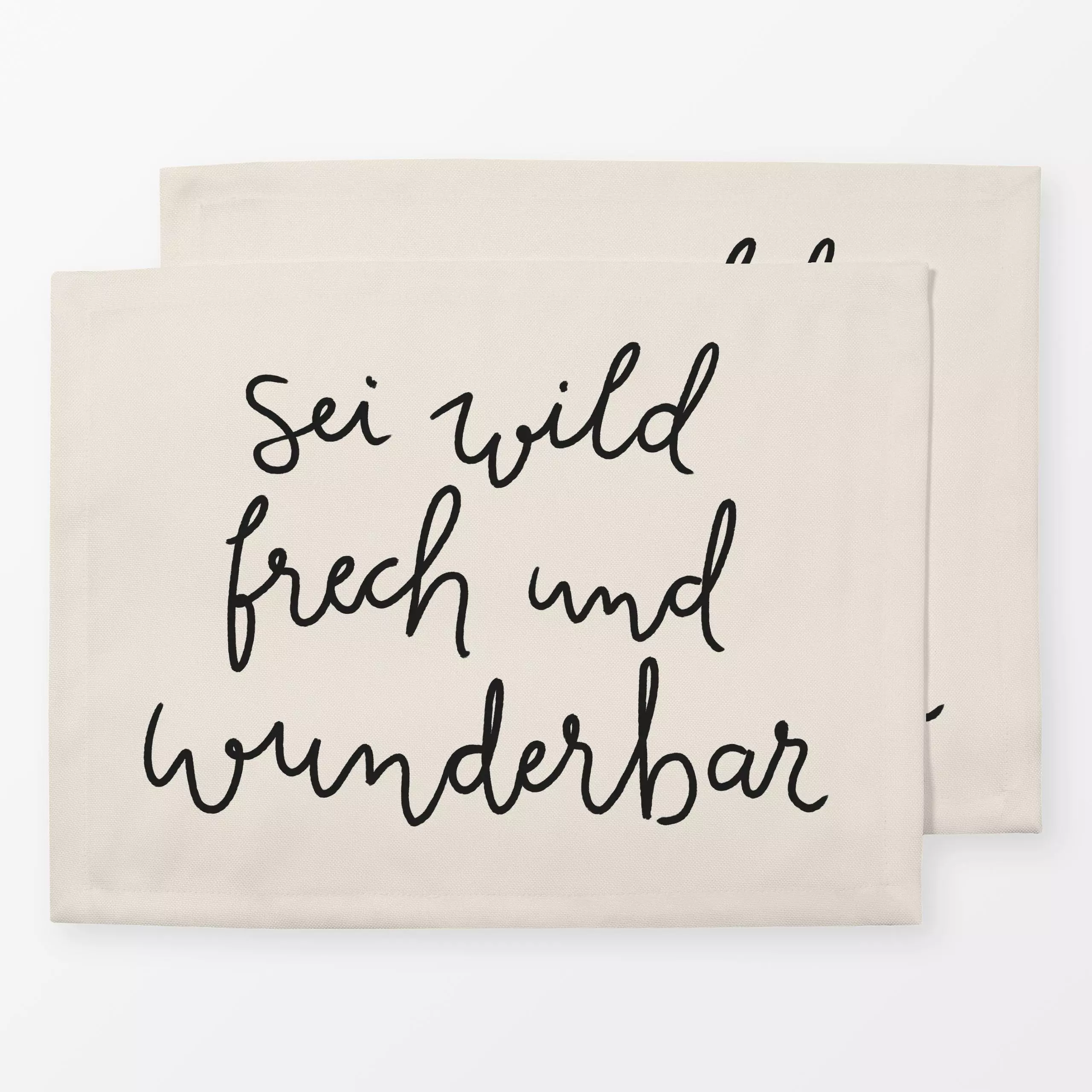 Tischset wild frech wunderbar - Sprüche & Schriftzüge, Anlässe - von „Studio Kesse"; Frauenpower, Geburt & Baby, Kinderzimme...