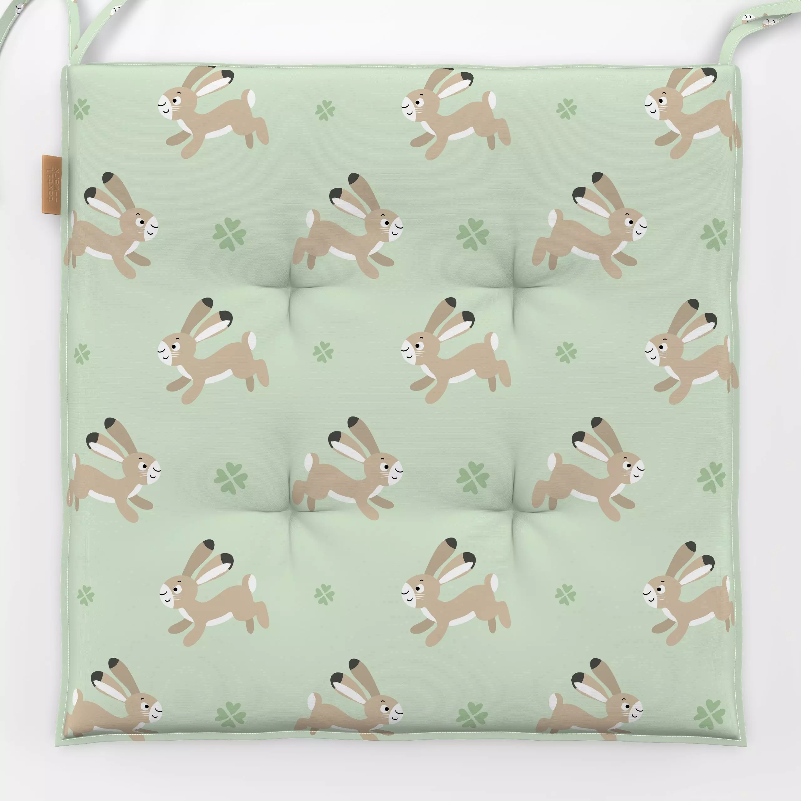 Sitzkissen Hoppelhase - Frühling, Tiere - von „Julia Reyelt"; minimal, Hase, Wildtiere, Tiere, modern, Ostern, Osterhase, Kl...