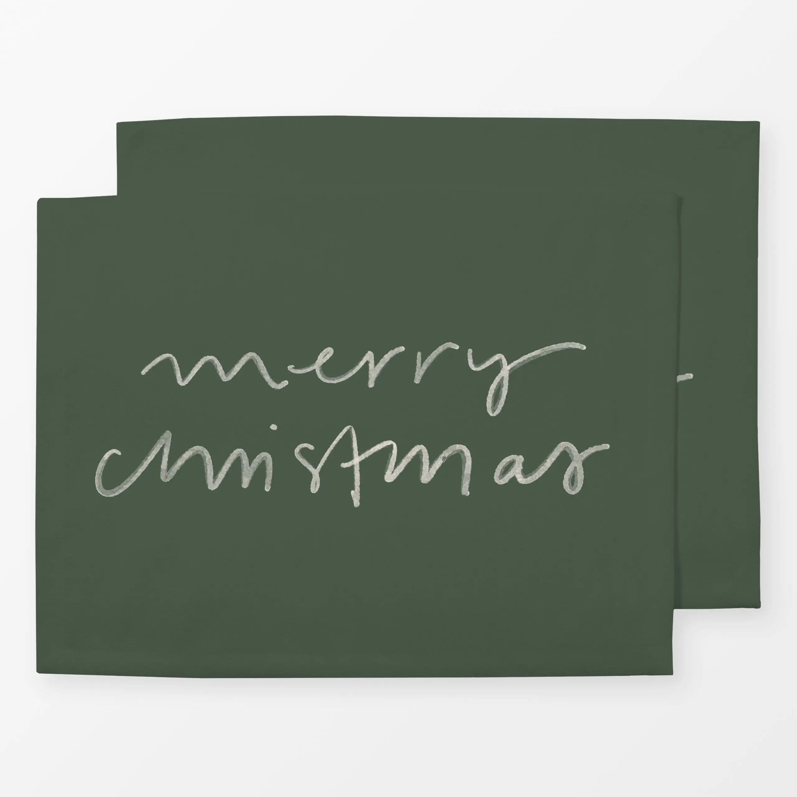 Tischset Merry Christmas dunkelgrün - Sprüche & Schriftzüge, Weihnachten, Winter - von „Kruth Design"; Merry Christmas, Weih...