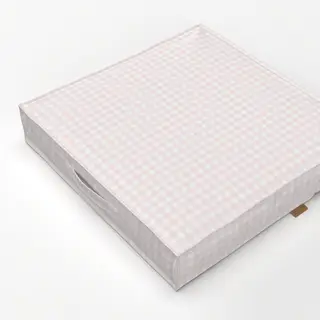 Bodenkissen Vintage Rosa Weiß Karo