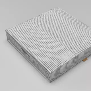 Bodenkissen Streifen Graublau Hell