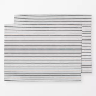 Tischset Streifen Graublau Hell