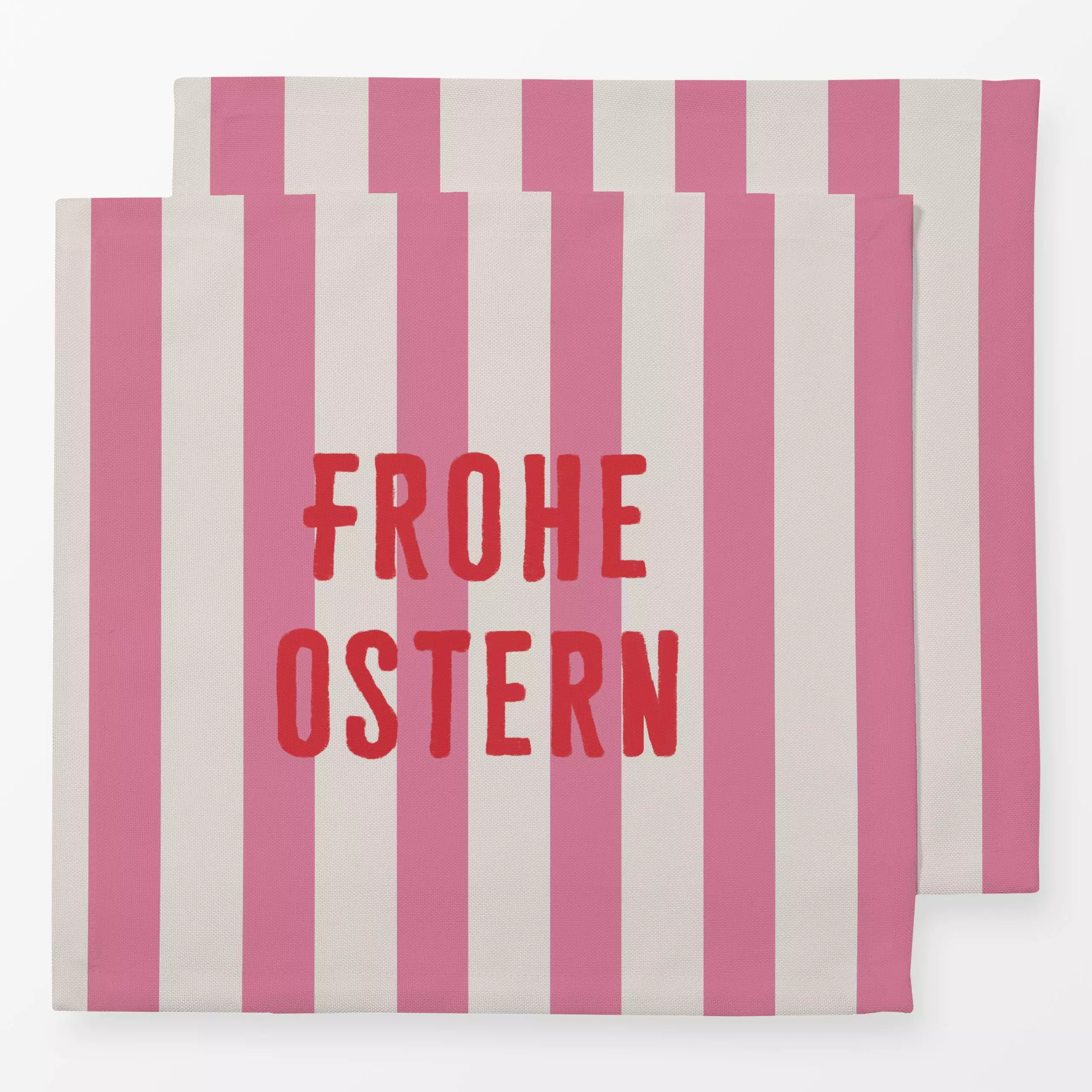Servietten Frohe Ostern Streifen Rosa - Frühling, Sprüche & Schriftzüge, Symbole & Muster, Ostern - von „Alisa Knöß"; Streif...