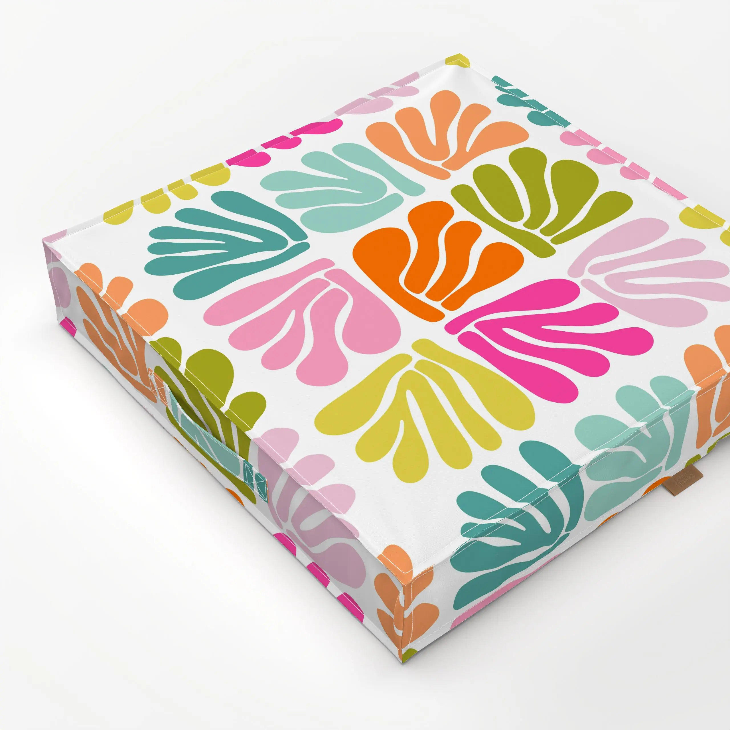 Bodenkissen Matisse Inspired Summer Fun - Symbole & Muster - von „Andrea Haase"; abstrakt, formen, floral, organisch, farben...