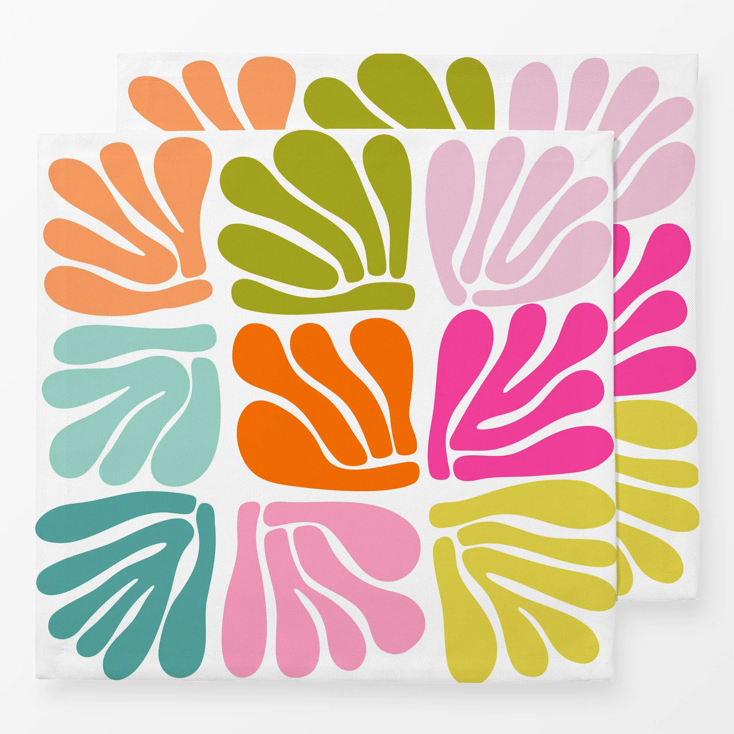 Servietten Matisse Inspired Summer Fun - Symbole & Muster - von „Andrea Haase"; abstrakt, formen, floral, organisch, farbenf...