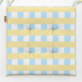 Sitzkissen Summer to Fall Kariert Yellow