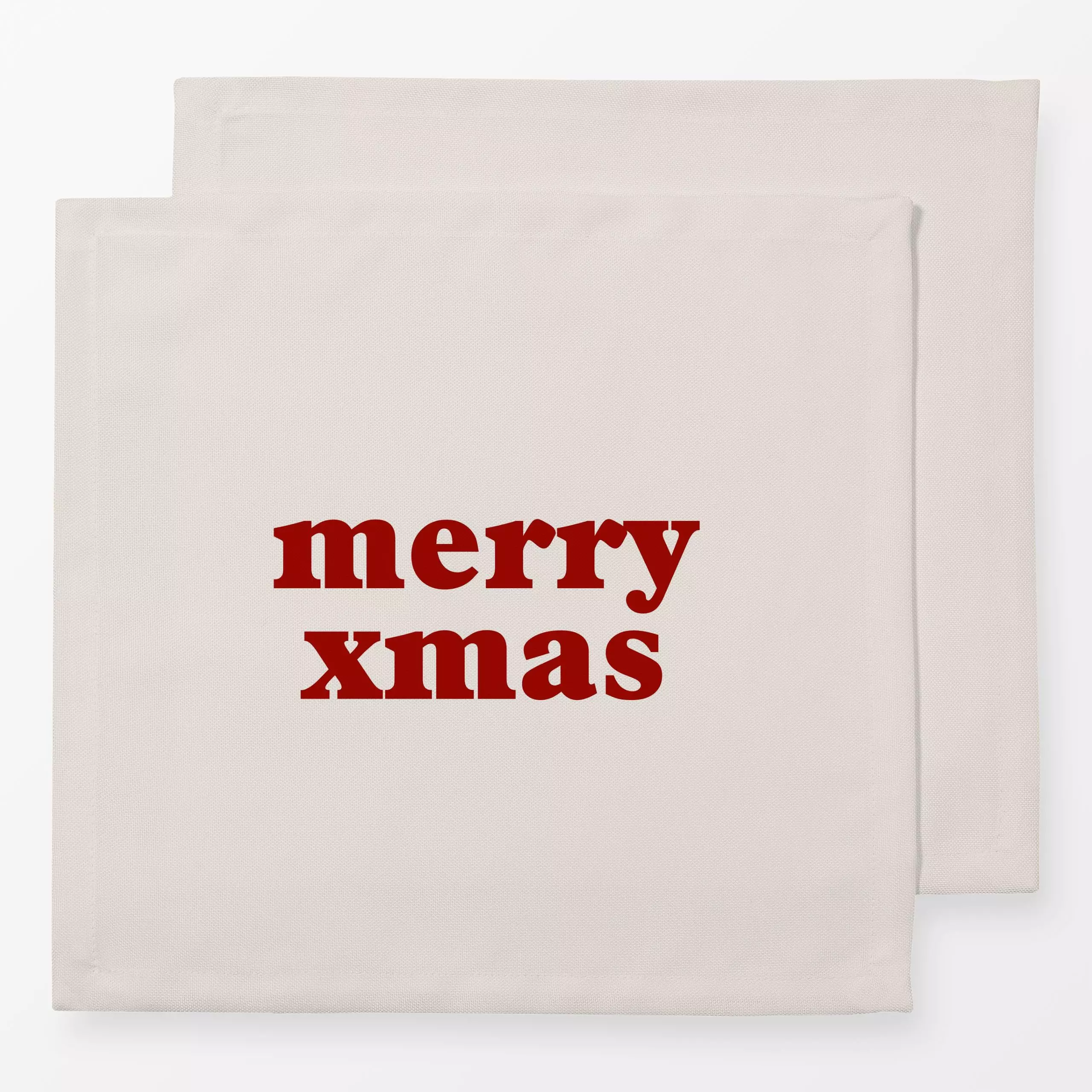 Servietten Merry Xmas - Weihnachten, Winter - von „textilwerk"; Retro, Merry Christmas, Weihnachten, weihnachtlich, Weihnach...