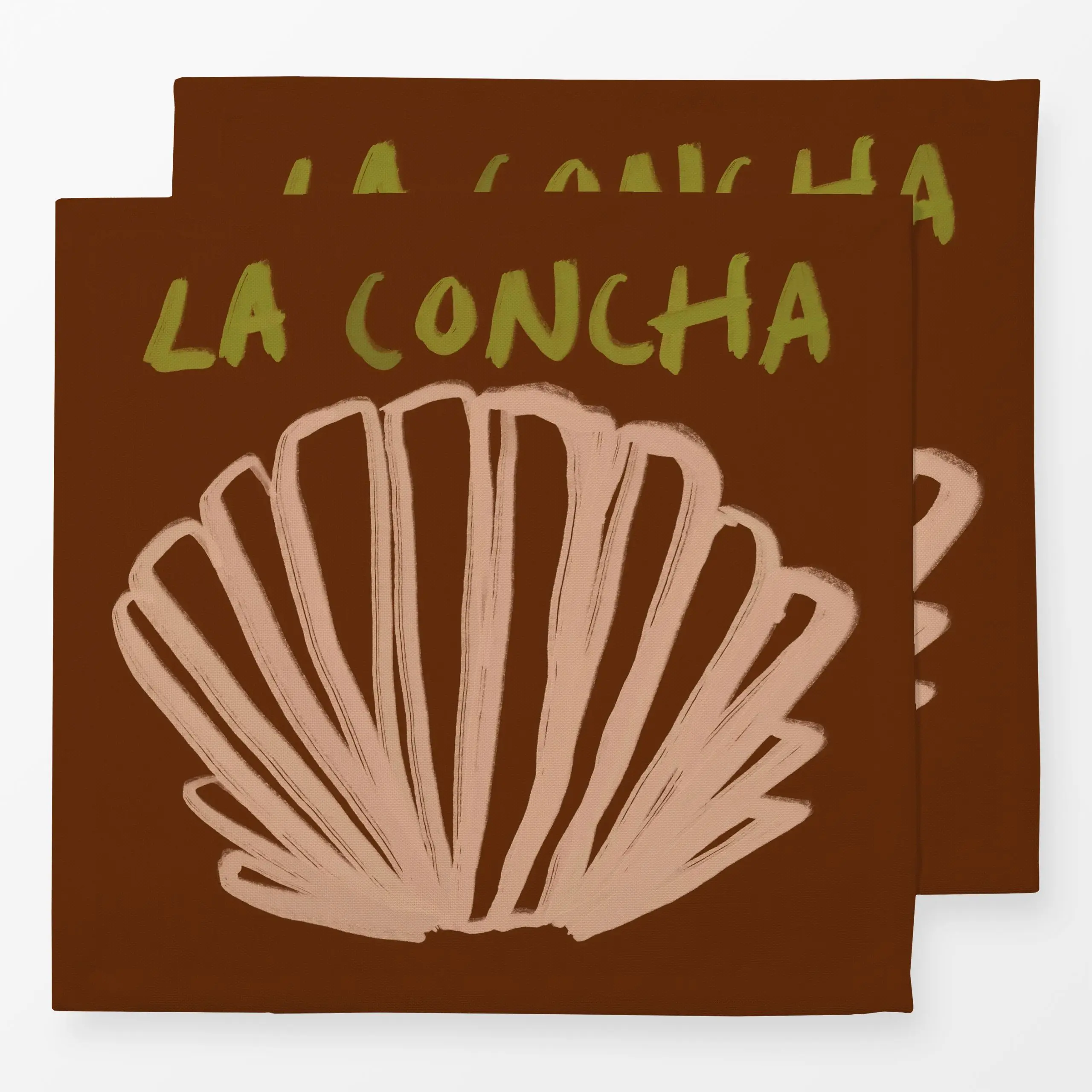 Servietten La Concha - Sommer - von „KunstbyStephie"; rosa, Strand, boho, Muscheln, Beach, seashell, shell, spanisch, sommer...