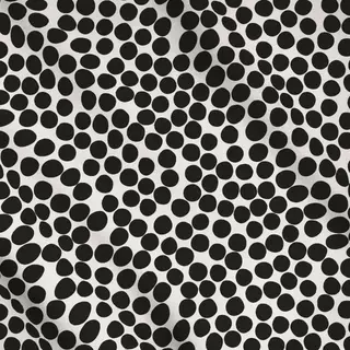 Meterware Viele Punkte Schwarz