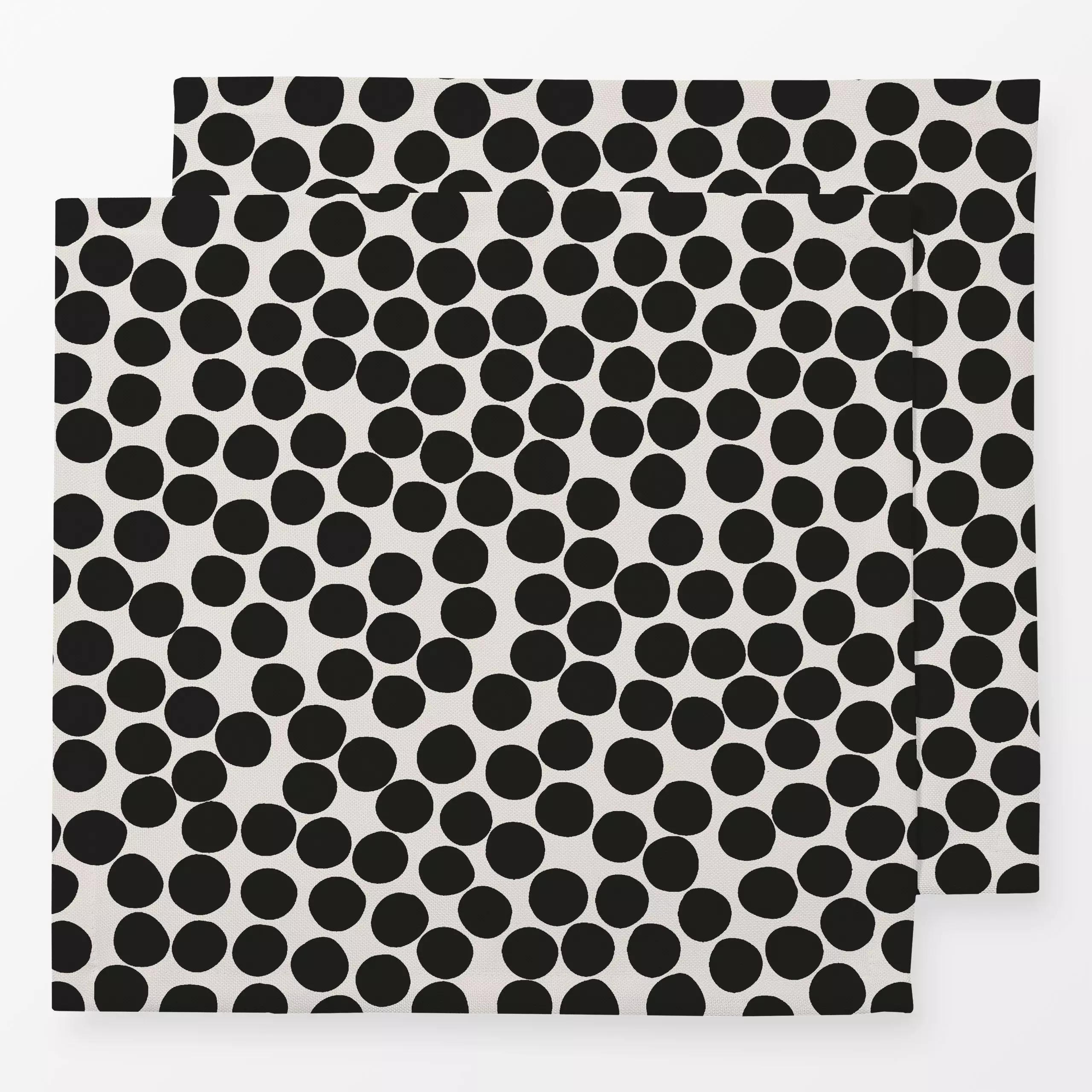Servietten Viele Punkte Schwarz - Symbole & Muster, Anlässe, Retro & Vintage - von „Studio Kesse"; schwarz, Punkte, Dots, ge...