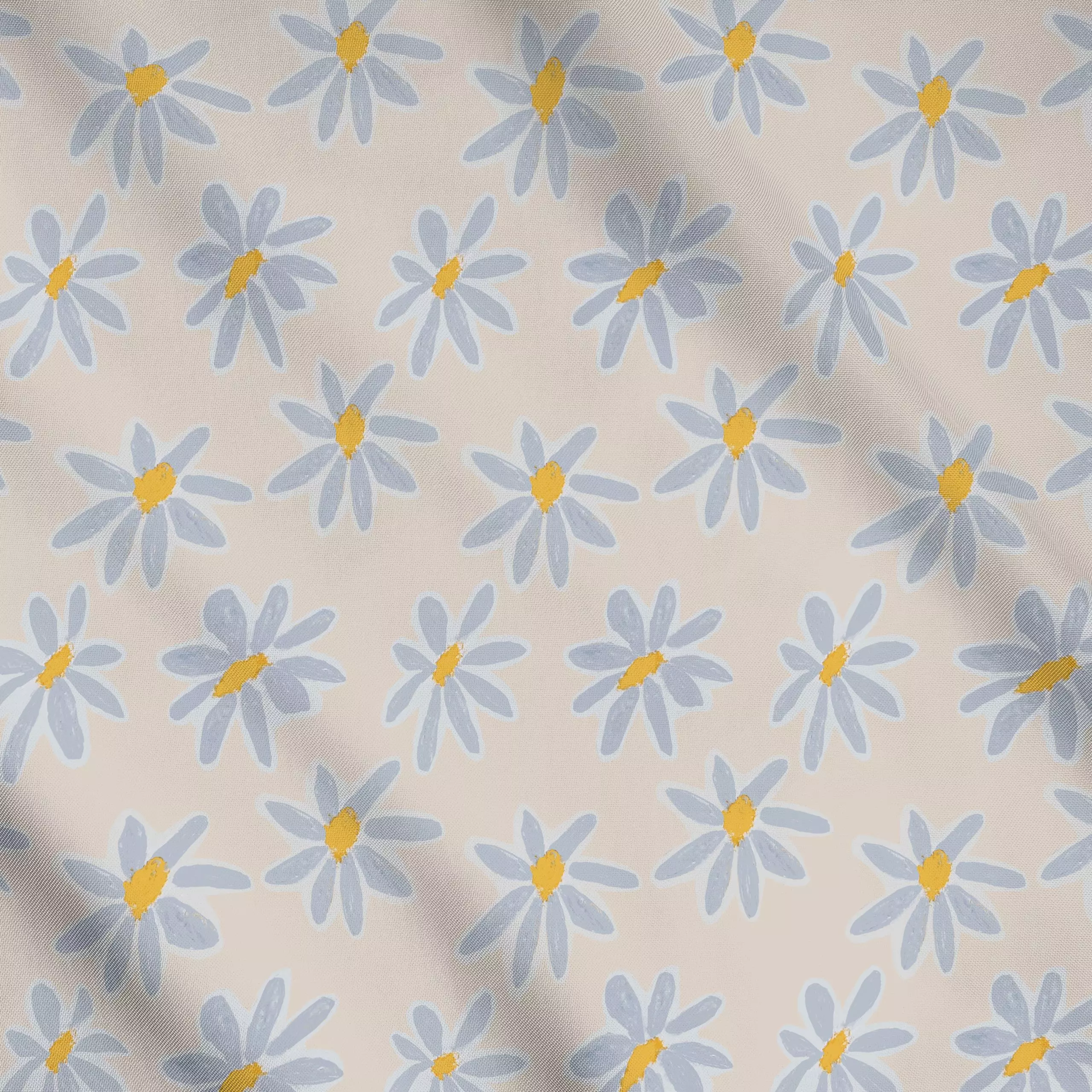 Meterware Blüten - Blumen & Florales, Sommer - von „Miriam Dück"; Blaugrau, grau, rosa, Kissen, Blumen, Blüten, beige, moder...