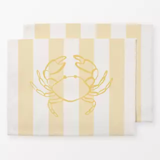 Tischset Krabbe Streifen Buttermilk