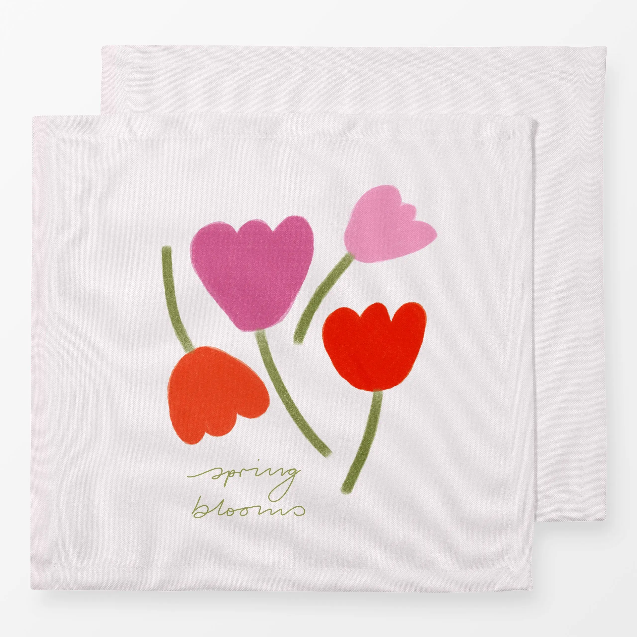 Servietten Spring Blooms - Blumen & Florales, Frühling - von „Sophie Augustin Illustration"; Blumen, Tulpen, Ostern, typogra...