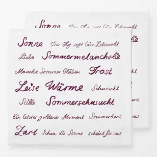 Servietten Typo Deutsch Beige