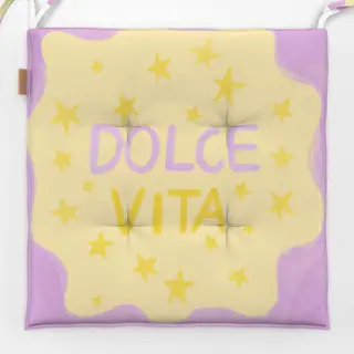 Sitzkissen Dolce Vita Stern Gelb Lila