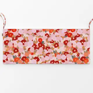 Bankauflage Pink Rosa Rot Abstrakte Blumen