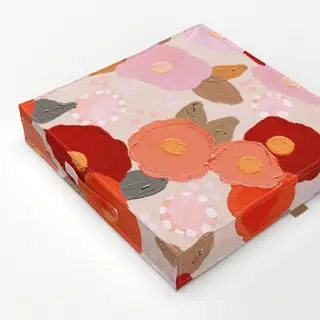 Bodenkissen Pink Rosa Rot Abstrakte Blumen