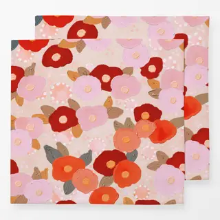 Servietten Pink Rosa Rot Abstrakte Blumen