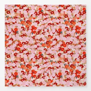 Tischdecke Pink Rosa Rot Abstrakte Blumen