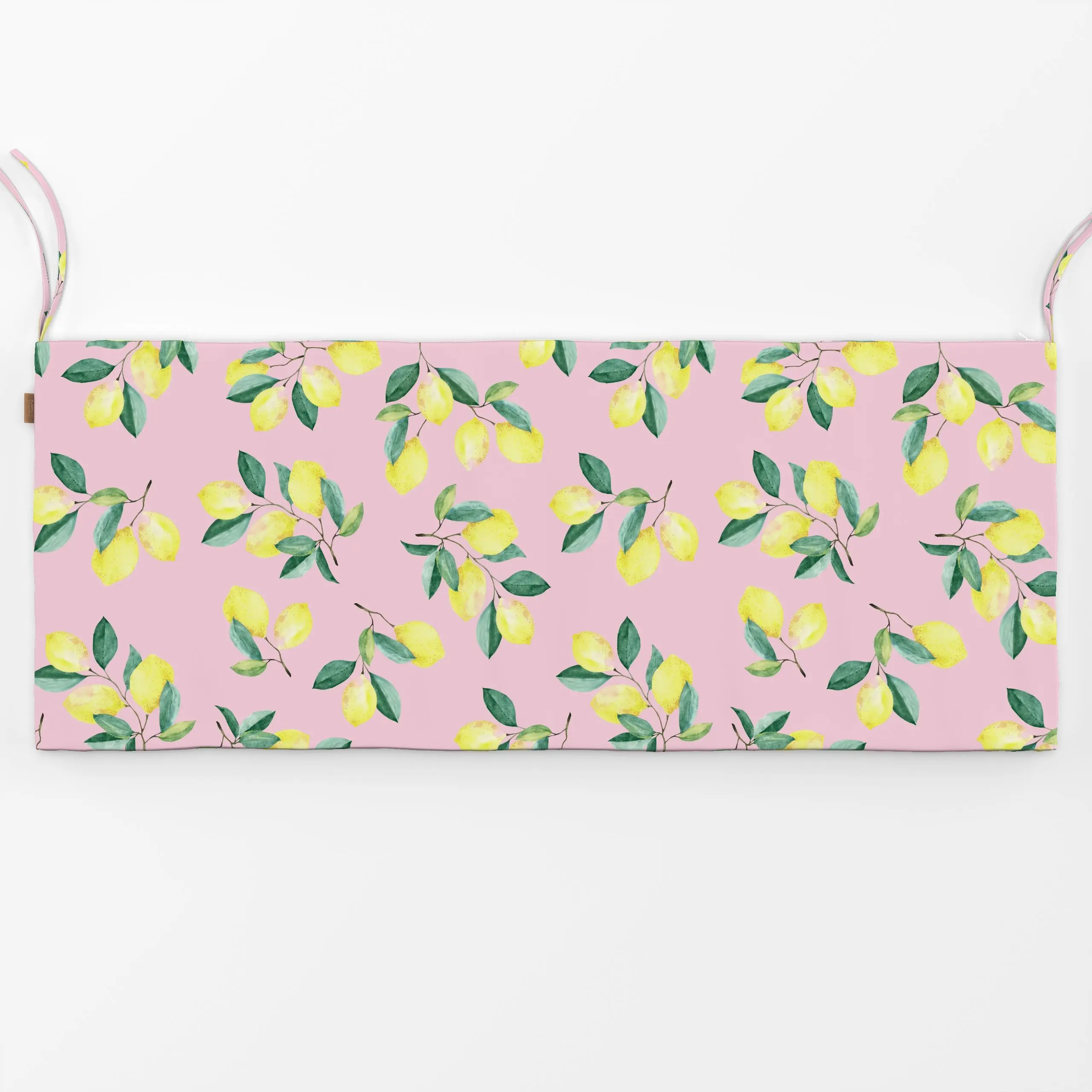 Bankauflage Zitronen Sommer botanic rosa - Sommer, Küche, Essen & Trinken, Früchte - von „Katrin Graff"; Obst, Garten, Zitro...