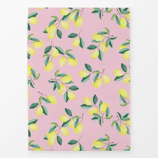 Geschirrtücher Zitronen Sommer botanic rosa