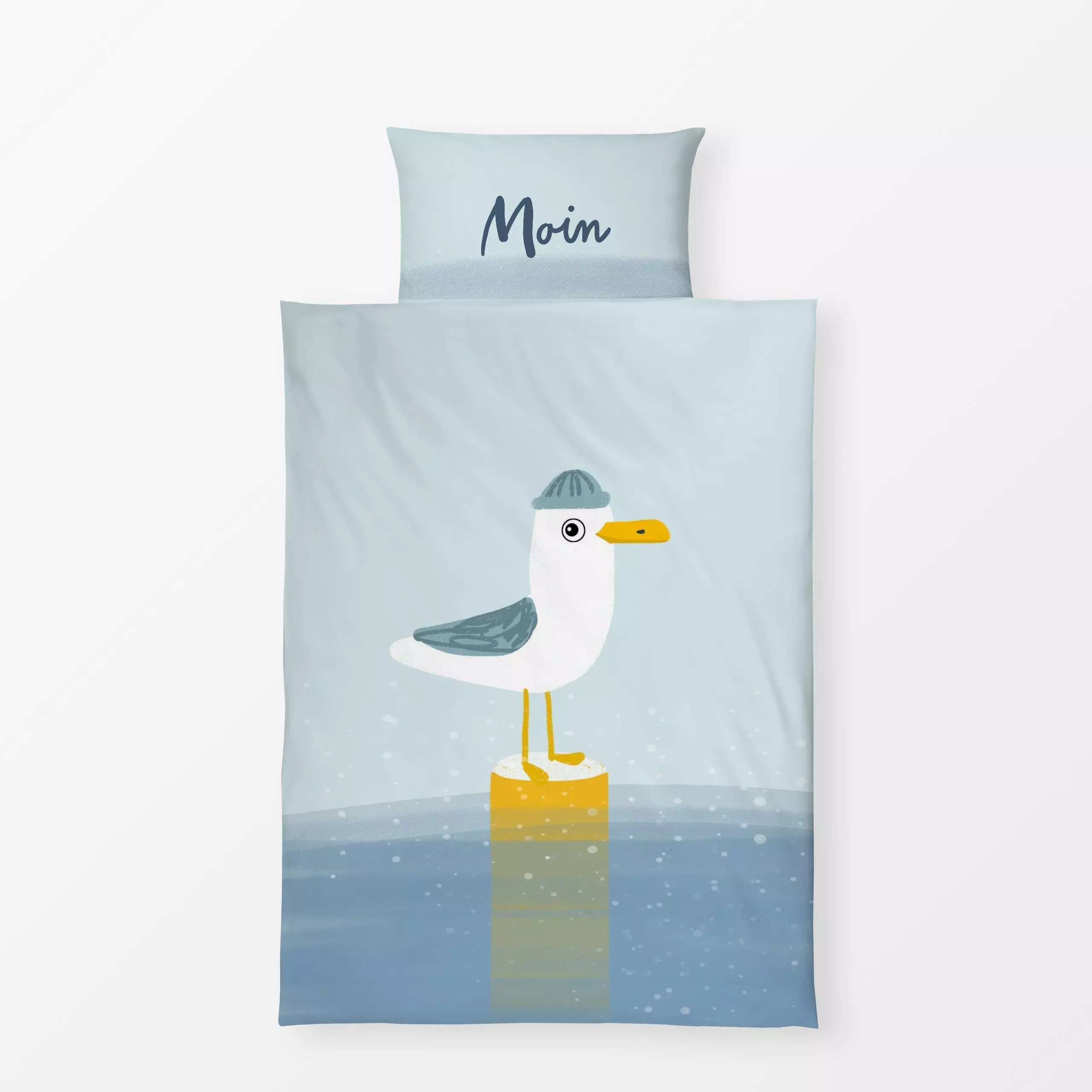 Bettwäsche Kuestenmoewe - Kinderzimmer & Motive für Kinder, Tiere - von „Julia Reyelt"; Wasser, Meer, Strand, Kinderzimmer, ...