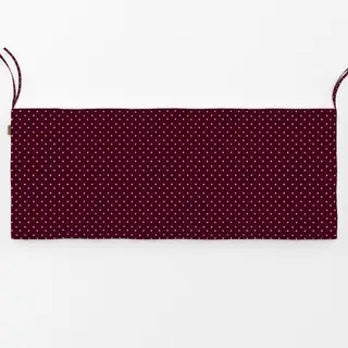 Bankauflage Polkadots Halbversatz Burgundy