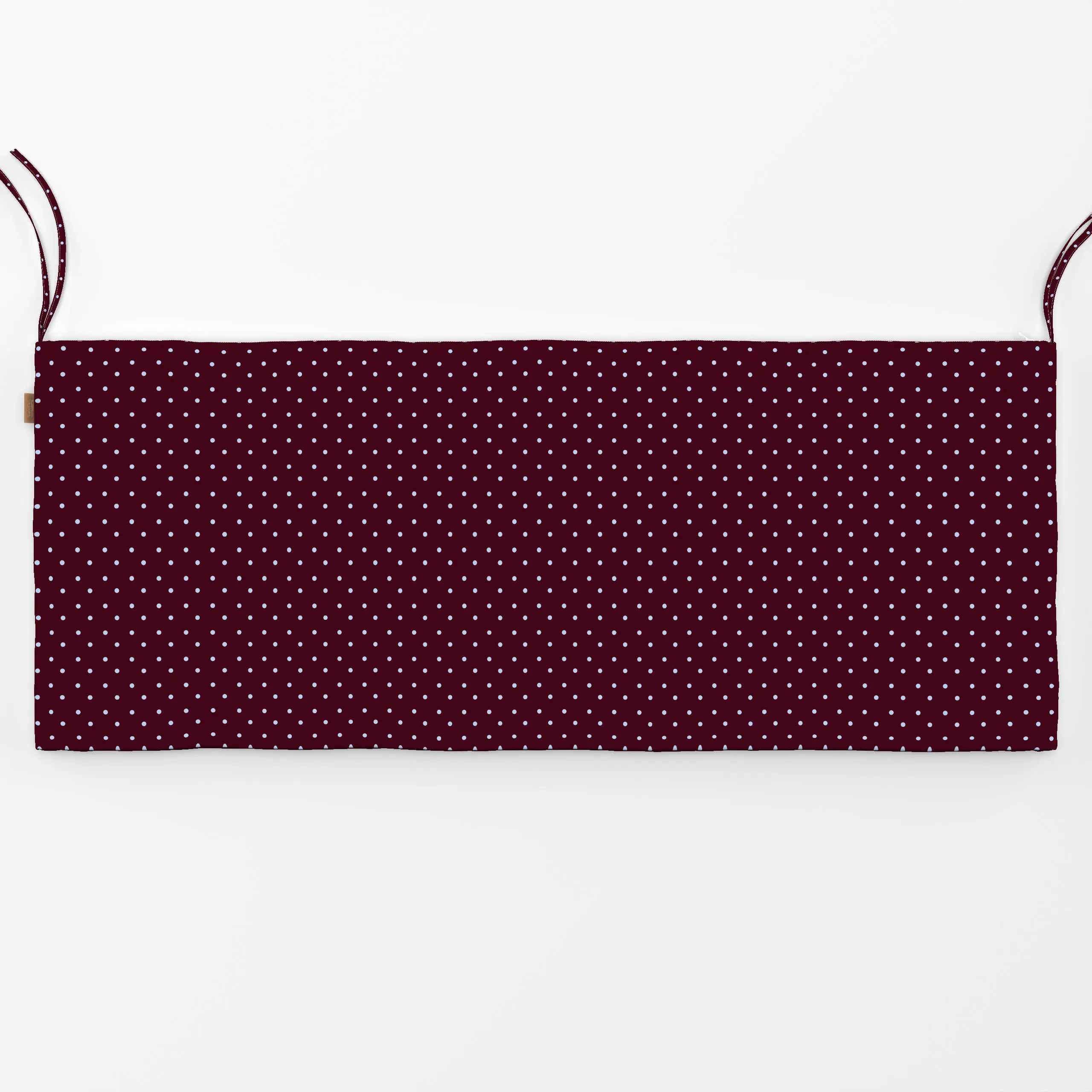 Bankauflage Polkadots Halbversatz Burgundy - Symbole & Muster - von „Sophie Augustin Illustration"; Punkte, Retro, Dots, vin...