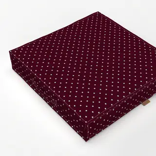Bodenkissen Polkadots Halbversatz Burgundy